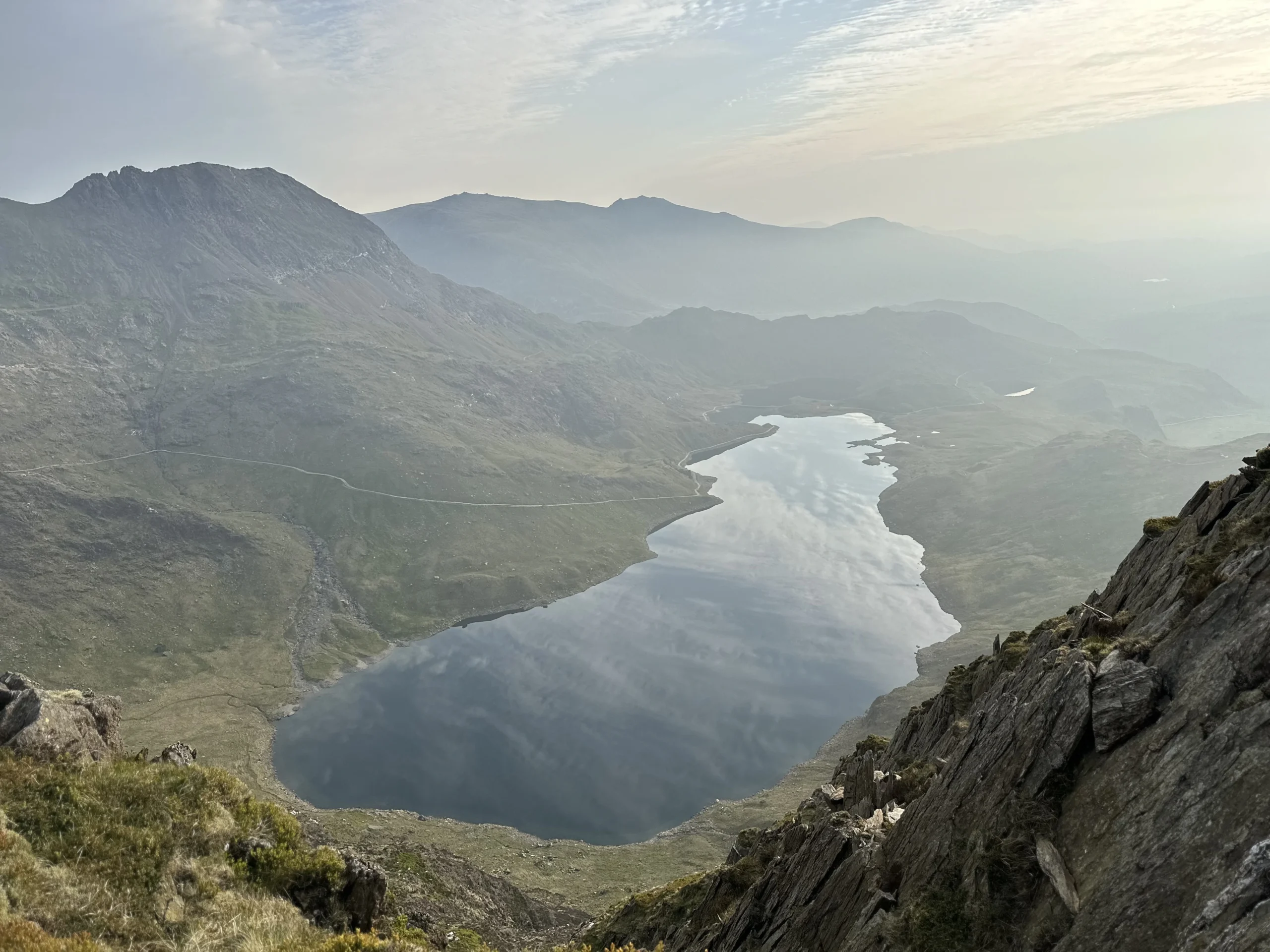 A wide view across open landscape